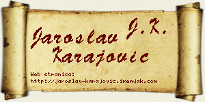 Jaroslav Karajović vizit kartica